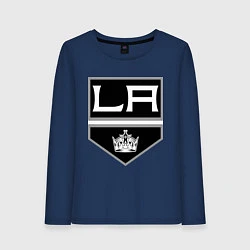 Лонгслив хлопковый женский Los Angeles Kings, цвет: тёмно-синий