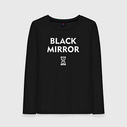 Лонгслив хлопковый женский Black Mirror: Loading, цвет: черный