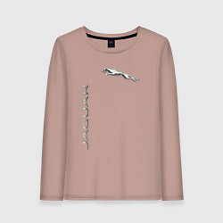 Лонгслив хлопковый женский Jaguar Motors, цвет: пыльно-розовый