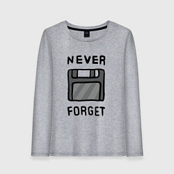 Лонгслив хлопковый женский Never Forget, цвет: меланж