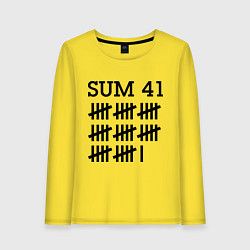 Лонгслив хлопковый женский Sum 41: Days, цвет: желтый