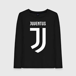 Лонгслив хлопковый женский FC Juventus, цвет: черный