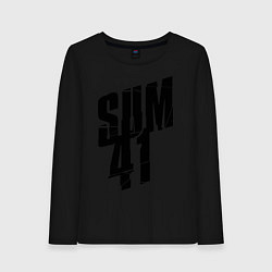 Лонгслив хлопковый женский Sum Forty One, цвет: черный