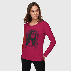 Лонгслив хлопковый женский Bob Marley: Island, цвет: маджента — фото 2