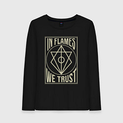 Лонгслив хлопковый женский In Flames: We Trust, цвет: черный