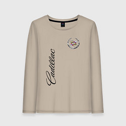 Лонгслив хлопковый женский Cadillac, цвет: миндальный
