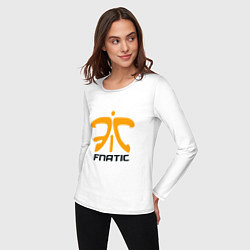 Лонгслив хлопковый женский Fnatic, цвет: белый — фото 2