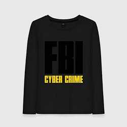 Лонгслив хлопковый женский FBI: Cyber Crime, цвет: черный