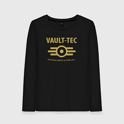 Лонгслив хлопковый женский Vault Tec, цвет: черный