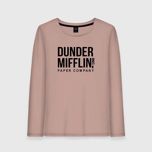 Женский лонгслив Dunder Mifflin / Пыльно-розовый – фото 1