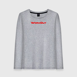 Лонгслив хлопковый женский Фитнес Городских Улиц, цвет: меланж