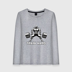 Женский лонгслив Train hard тренируйся усердно