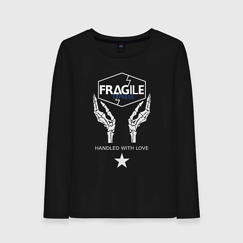 Женский лонгслив Fragile Express / Черный – фото 1