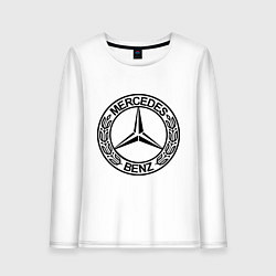 Лонгслив хлопковый женский Mercedes-Benz, цвет: белый