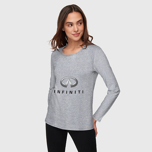 Женский лонгслив Logo Infiniti / Меланж – фото 3