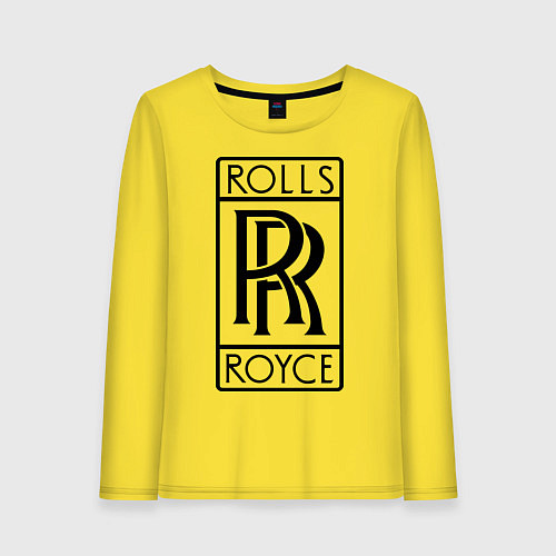 Женский лонгслив Rolls-Royce logo / Желтый – фото 1