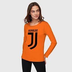Лонгслив хлопковый женский Ronaldo CR7, цвет: оранжевый — фото 2
