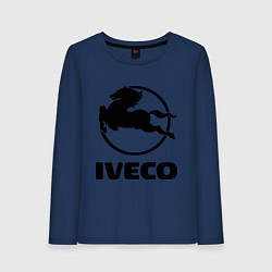 Лонгслив хлопковый женский Iveco, цвет: тёмно-синий