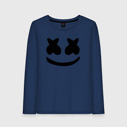 Лонгслив хлопковый женский Marshmello, цвет: тёмно-синий