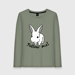 Женский лонгслив Rabbit: follow me