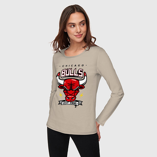 Женский лонгслив Chicago Bulls est. 1966 / Миндальный – фото 3