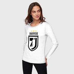 Лонгслив хлопковый женский Juventus 7J, цвет: белый — фото 2