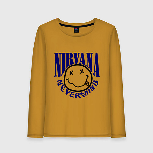 Женский лонгслив Nevermind Nirvana / Горчичный – фото 1