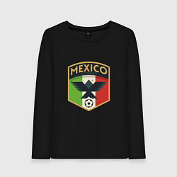 Лонгслив хлопковый женский Mexico Football, цвет: черный