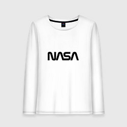 Лонгслив хлопковый женский NASA, цвет: белый