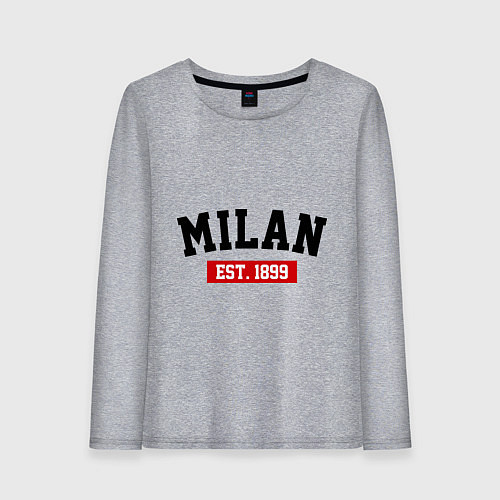 Женский лонгслив FC Milan Est. 1899 / Меланж – фото 1