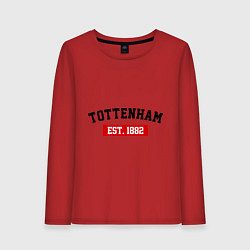 Лонгслив хлопковый женский FC Tottenham Est. 1882, цвет: красный