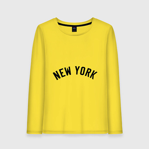 Женский лонгслив New York Logo / Желтый – фото 1