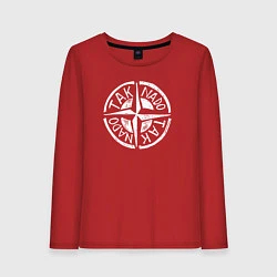 Лонгслив хлопковый женский Taknado Stone Island, цвет: красный