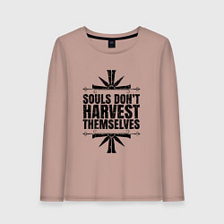 Лонгслив хлопковый женский Harvest Themselves, цвет: пыльно-розовый