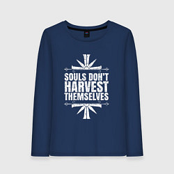 Лонгслив хлопковый женский Harvest Themselves, цвет: тёмно-синий