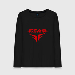 Лонгслив хлопковый женский Fear Factory logo, цвет: черный