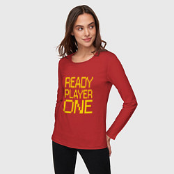 Лонгслив хлопковый женский Ready Player One, цвет: красный — фото 2