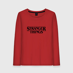 Лонгслив хлопковый женский Stranger Things, цвет: красный