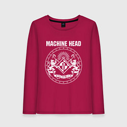 Лонгслив хлопковый женский Machine Head MCMXCII, цвет: маджента