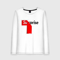 Лонгслив хлопковый женский Supreme Surprise, цвет: белый