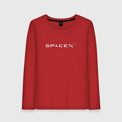 Лонгслив хлопковый женский SpaceX, цвет: красный