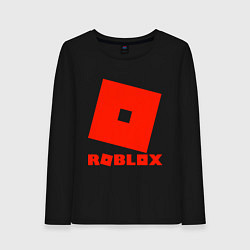 Лонгслив хлопковый женский Roblox Logo, цвет: черный