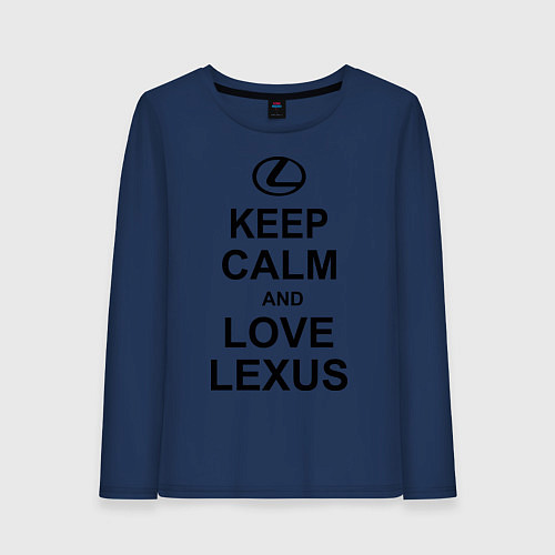 Женский лонгслив Keep Calm & Love Lexus / Тёмно-синий – фото 1