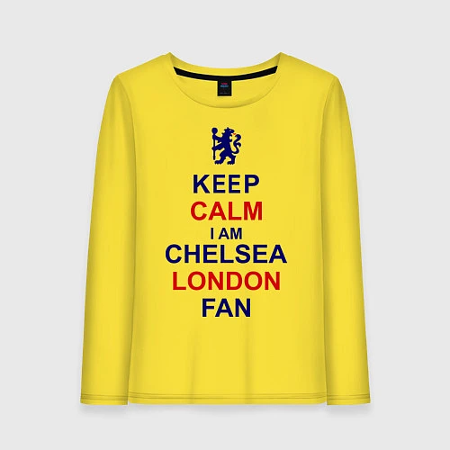 Женский лонгслив Keep Calm & Chelsea London fan / Желтый – фото 1