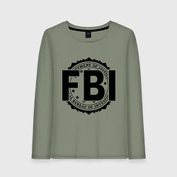Лонгслив хлопковый женский FBI Agency, цвет: авокадо