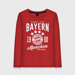 Лонгслив хлопковый женский Bayern Munchen 1900, цвет: красный