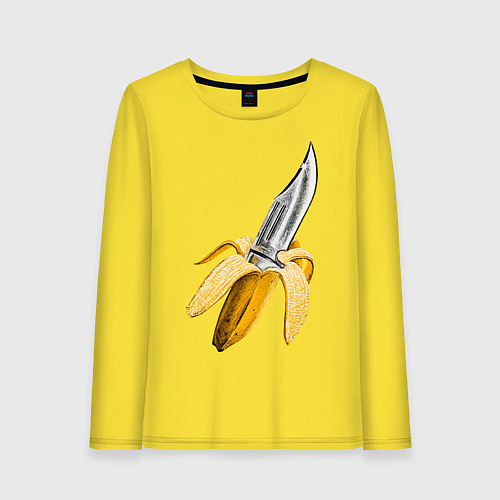 Женский лонгслив Banana Knife / Желтый – фото 1