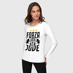 Лонгслив хлопковый женский Forza Juve, цвет: белый — фото 2