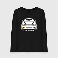 Лонгслив хлопковый женский Toyota Chaser JZX100, цвет: черный