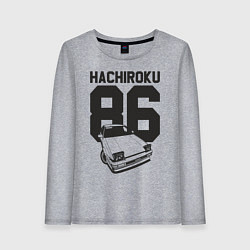 Лонгслив хлопковый женский Toyota AE86 Hachiroku, цвет: меланж